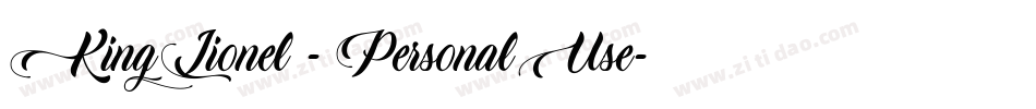 King Lionel - Personal Use字体转换